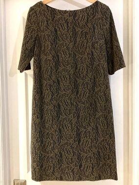 Adrianna Papell Gray Lace Sheath Dress Size 12 Cocktail Wedding Guest